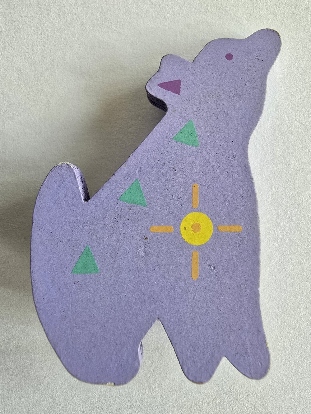 Vintage wolf brooch pastel dog coyote howl southwestern western pin memphis